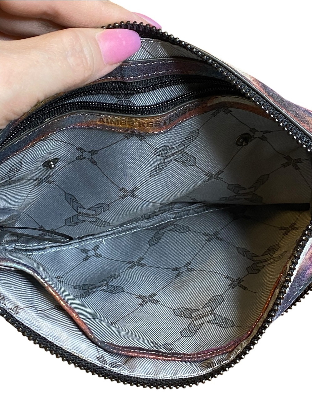 Aimee Kestenberg Oil Slick Wristlet Wallet - Picture 5 of 14